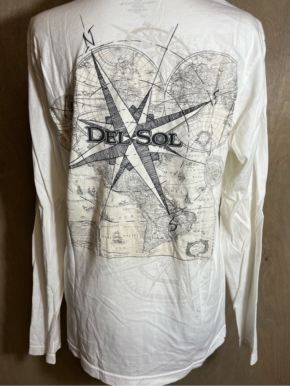 Unisex Del Sol Destin, FL Color Changing Long Sleeve White T-shirt M